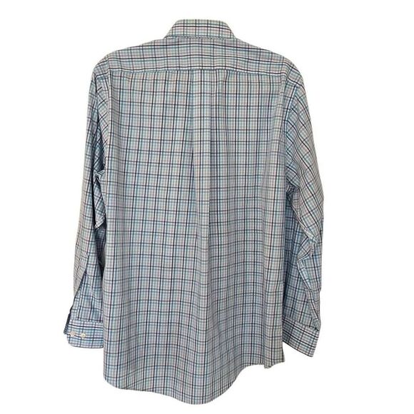 Neiman Marcus Mens Plaid Wrinkle-Free Dress Shirt Multicolor Size 15.5/32-33 - Picture 4 of 11